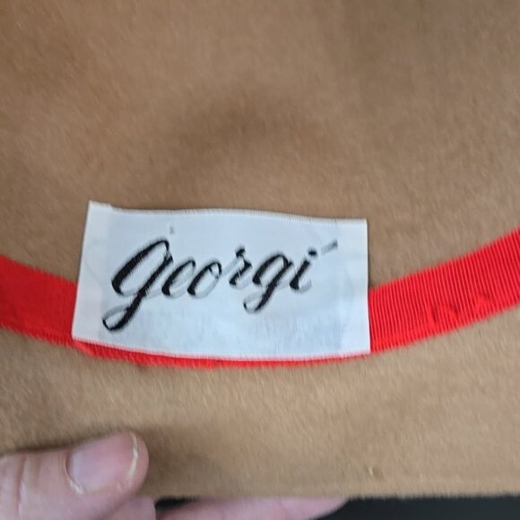 Vintage Splendide Georgi Brown Wool Hat Tan Bowler Hat With Feathers main image 10